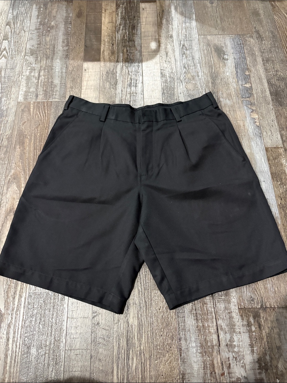 Nike Men's Black Flat-Front Shorts